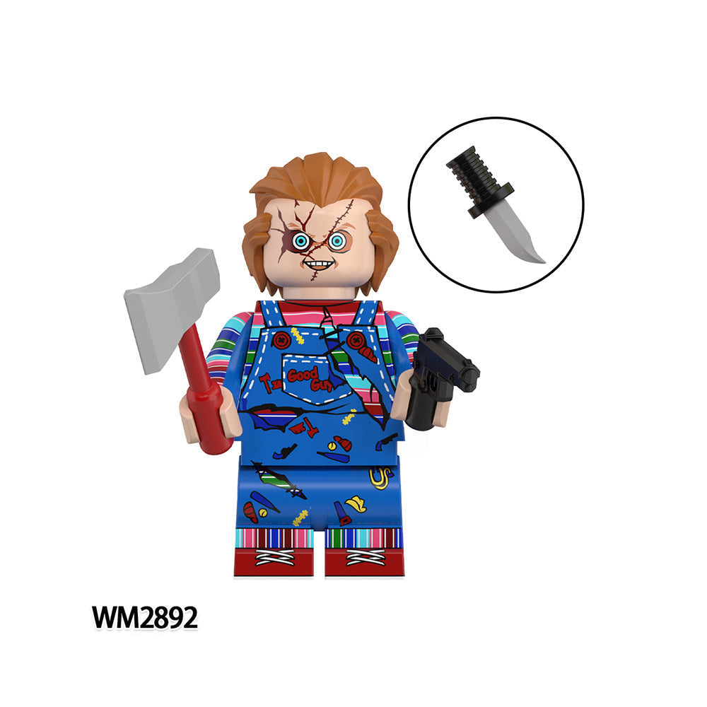 Wholesale Building Blocks Minifigures Horror Series Ghost  Figure Building Blocks Toy Bag